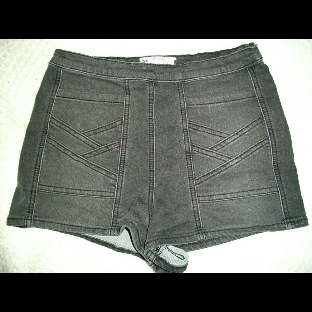 Free People / Black Jean Shorts